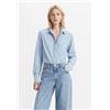 Levi's per donna. 34574-0043 Camicia classica blu [3151488], Casual, Cotone, Classico, Manica lunga