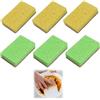 KUEEA Spugne da Cucina Lavabili 6 Pezzi - Spugne Ecologiche Biodegradabili Doppia Superficie per Pulizia Intensa e Delicata, Resistenti e Assorbenti per Piatti e Superfici