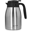 Navaris Caraffa Termica 1,5L - Thermo-Teiera in Acciaio Inox e Plastica Senza BPA - Brocca con Tappo Ermetico Beccuccio con Levetta - Hot 9H Cold 12H