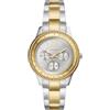 Fossil Orologio Stella per donna, Movimento cronografico al quarzo con cinturino in acciaio inossidabile, 37 mm, Tono argento e tono oro