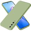 EASSGU Custodia per Xiaomi MI A3 (6.09 Inches), Cover Morbida in Silicone TPU - Verde Matcha