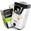 Liebfeld Macchina popcorn per popcorn ad aria calda, senza grasso e olio, gadget da cucina retrò per pop mais con zucchero, sale - Cooler Snack Automat (bianco)