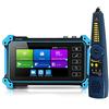 POMIACAM Tester CCTV, IPC-5200C Plus 5 pollici IPS Touch Screen IP CVBS Tester per telecamera analogica Monitor video 4K H.265 con ingresso HDMI/POE/WiFi/Tracciatore cavi/TVI CVI AHD/Firmware aggiornato