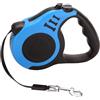 ACTIUSIS Guinzaglio retrattile per cani, cane di piccola taglia, guinzaglio retrattile, maniglia antiscivolo con freno, 3 metri blu
