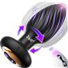 SuperLove 360 Twister Vibrating Anal Plug with 2 Motors & Remote Black