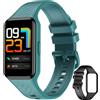 Baolubao Smartwatch Donna Uomo, 10 ATM Impermeabil con Cardiofrequenzimetro/SpO2/Sonno/Contapassi, Notifiche Smart Watch Orologio Fitness Activity Tracker per iOS Android (2 cinturini)