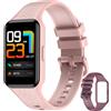 Baolubao Smartwatch Donna Uomo, 10 ATM Impermeabil con Cardiofrequenzimetro/SpO2/Sonno/Contapassi, Notifiche Smart Watch Orologio Fitness Activity Tracker per iOS Android (2 cinturini)
