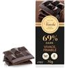 Venchi - Tavoletta di Cioccolato Fondente Crunchy 69%, 70 g - Con Croccante Zucchero di Canna Grezzo dei Caraibi - Senza Glutine - Vegano