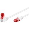Goobay 51522 Cavo patch CAT 6, spina 90 gradi, cavo di rete, Ethernet, Playstation, Xbox, cavo LAN, DSL, U/UTP, RJ45, bianco, 1 metro