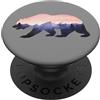 US Flag Sport design Orso montagne grizzly selvaggio rocky cool naturale California PopSockets PopGrip Adesivo