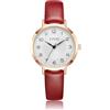 CIVO Orologio Donna Analogico Pelle: Sport Casual Impermeabile Sottile Orologi - Moda Minimalista Quarzo Rosso Orologio da Polso Donna