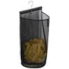 ALYER Borsa portaoggetti semicircolare da appendere, cesto portabiancheria pieghevole con gancio durevole (nero)