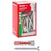 Fischer 25x Tasselli con Vite DuoPower 10x 50 mm, per Muro pieno, Mattone Forato, Cartongesso, 537648