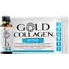 GOLD COLLAGEN Active - Collagene Integratore Liquido con Vitamina C e Glucosamina, Integratore Articolazioni al Collagene Bovino con Acido Ialuronico per Capelli Ossa Pelle, 10 Flaconi da 50 ml