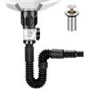 YEWCEP Sifone per Lavabo da Bagno, Kit Sifone per Lavabo, Scarico per Lavabo, Set Scarico con Tubo Flessibile, Set Scarico per Lavabo per Bagno e Cucina, Odorifero e Anti-Perdita