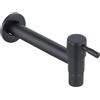 Naseom Rubinetti per Piscina, Rubinetto da Giardino per Esterni, Rubinetto per Vasca da Bagno A Parete, Rubinetto In Acciaio Inox per Balcone e Cucina (Laccato Nero)
