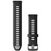 Garmin Cinturino Originale Forerunner 965, 22mm, Silicone, Black & Powder Gray