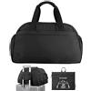 Navaris Borsone da Viaggio Pieghevole 38 L - Borsa Resistente e Leggera per Donna e Uomo - con Tracolla Regolabile e Impugnatura Comoda - Nero
