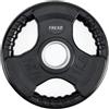 TREXO Piastra in Ghisa Gommato|Pesi Palestra Diametro 32 cm con Impugnatura Tri-Grip|Pesi Palestra 10 kg per Bilanciere|Dischi Palestra Crossfit Allenamento di Forza RW10