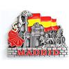 Designo Magnete da frigorifero in metallo, design unico, decorazione per casa, cucina, viaggi, vacanze, souvenir, per attaccare le liste, foto sul frigorifero (Madrid)
