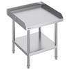 VEVOR Tavolo da Lavoro in Acciaio Inossidabile 610 x 610 x 660 mm, Alzatina su 3 Lati Tavolo Resistente per Preparazione Alimenti Ristoranti Cucina Commerciale Home Hotel Argento