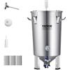 VEVOR Sistema di produzione di birra, Dispositivo per produzione di birra fermentatore in acciaio inox capienza 30 L, Fermentatore a secchio per birra, Accessori per produzione di birra