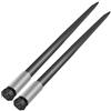 VEVOR Denti Caricatore Frontale Forca Trattore in Acciaio Inox, 2 Pezzi, Lunghezza 124,46 cm, Denti di Forcone per Fieno in Fattoria, Capacità 1814 kg, Forca Trasporto Balloni e Rotoballe, Nero