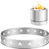 VEVOR Supporto per Braciere per Falò, con Stufa Singola, Anello per Braciere Senza Fumo da 68,6 cm, Accessorio per Telaio di Supporto in Acciaio inox, Supporto Portatile per Campeggio all'Aperto