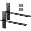 VEVOR Staffe per Mensole Galleggianti a Forma di T, 2 Pezzi, Staffe in Acciaio Massiccio per Mensole, 457,2 x 73,5 x 304,8 mm Capacità di Carico di 90 kg per Supporto da Banco con Viti