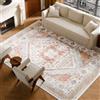 VEVOR Tappeto Grande per Salotto 2743 x 3658 mm Grande Tappeto Lavabile, Morbido, Antiscivolo e Antistrappo, per Animali Domestici e Bambini, per Camera da Letto, Cameretta, Ufficio, Marrone Rosso