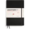 LEUCHTTURM1917 370688 Agenda settimanale Composition (B5) 2025, nero, inglese