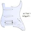 Musiclily Basic ST-HSS Battipenna Precablato Pickguard 3 Strati Bianco