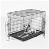 PawHut Gabbia Trasportino in Acciaio per Animali Pieghevole, 106×71×76cm, Nero