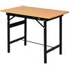 HOMCOM Banco da lavoro pieghevole con righello goniometro struttura in acciaio resistente giallo nero Max. carico 100kg 100 x 60 x 75.5cm