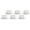 LA PORCELLANA BIANCA Collina Tazza Caffè Espresso con Piattino Set 6 Pezzi 100ml