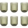 ROSE & TULIPANI Twisty Bicchiere Acqua Set 6 Pezzi 260ml Grigio Vetro