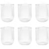 ROSE & TULIPANI Twisty Bicchiere Acqua Set 6 Pezzi 260ml Trasparente Vetro