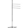 Lineabeta Piantana con 3 porta asciugamani e base quadrata Ranpin ottone cromato