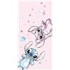 Jerry Fabrics Disney Stitch Telo mare per bambini, 70 x 140 cm, in microfibra di poliestere leggero, ad asciugatura rapida, per spiaggia, piscina o bagno, dal vivace design Lilo & Stitch, asciugamano