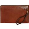Time Resistance Pochette Uomo Fatta a Mano in Italia da Esperti Artigiani - Pratica Pochette Uomo da Polso con Cinturino Rimovibile - Borsello a Mano (Cognac)