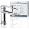 SCHÜTTE LIVERPOOL 33410 - Rubinetto per lavabo in elegante design cromato lucido, per il bagno, con eccentrico pop-up, miscelatore per bagno