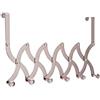 Merriway Bulk Hardware BH05970, binario appendiabiti a fisarmonica da appendere alla porta, dotato di 6 ganci in cromo lucido