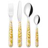 Guzzini - Set 24 posate in acciaio inossidabile, argento,BLUES (ambra)
