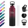 KollyKolla Borraccia Acciaio Inox 750ml, Borracce Termiche con Cannuccia, Bottiglia Termica Riutilizzabile, a Prova di Perdite, senza BPA, Termos per Bambini, Ufficio, Campeggio, Lavoro, Viaggio, Palestra