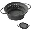 YUNXCNA Scolapasta Pieghevole, 25 cm Cestino Portatile, Colapasta per Lavello, Scolapasta, Colapasta, Colapasta da Cucina, Salvaspazio, per Lavare Verdura e Frutta, Grigio