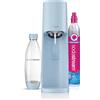 SodaStream Gasatore Terra - Macchina per acqua frizzante, con cilindro CO2 incluso e bottiglia lavabile in lavastoviglie, colore: Azzurro