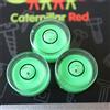 Caterpillar Red 3 x Livelle sferiche ad alcol bolla in acrilico con sfera guida in metallo, Verde/Livella a bolla piccola, custodia in acrilico, livella per superfici, centro bersaglio fiala tonda