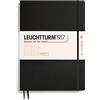 LEUCHTTURM1917 321149 Taccuini Master Slim A4+, Copertina rigida, 123 pagine numerate, Nero, Puntini