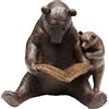 Kare Design Figura Decorativa Reading Bears, Marrone, 20Cm, Orsetti Con Libro, Simbolo Amore Genitore Bambino, Idea Regalo, Decorazione Liberia, Soggiorno, Cameretta Libri Bambini
