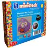 Feuchtmann Ministeck 36801 - Quadro a Mosaico Mostro Fosforescente Mr. Purple, Grande tavola di Circa 13 x 13 cm con Circa 340 sassolini Colorati, Divertimento con i Chiodini per Bambini dai 4 Anni in su